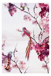 Kotori Birds Canvas Pink/White