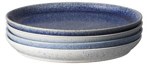 Studio Blue 4 Piece Coupe Dinner Plate Set -