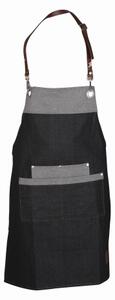 Barbary & Oak Denim Apron with Leather Details Blue