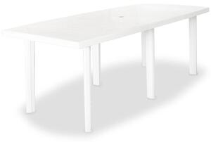 Garden Table White 210x96x72 cm Plastic