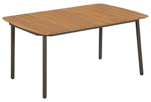 Garden Table 150x90x72cm Solid Acacia Wood and Steel