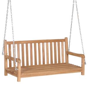 Swing Bench Solid Teak 120x60x57.5 cm Brown