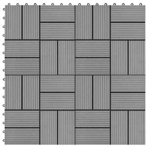 11 pcs Decking Tiles WPC 30x30 cm 1 sqm Grey