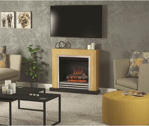 Be Modern Devonshire Electric Fire Suite with Flat to Wall Fitting - Oak, Anthracite & Chrome
