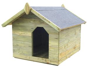 Garden Dog House with Opening Roof Impregnated Pinewood