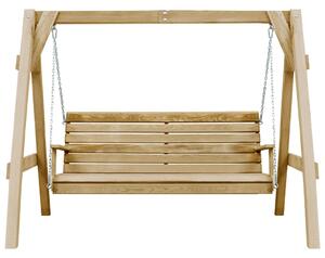 Garden Swing Bench Impregnated Pinewood 205x150x157 cm