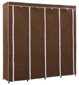 Wardrobe with 4 Compartments Brown 175x45x170 cm