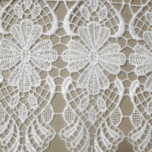 By the Metre Macrame Cafe Net Tab Top Curtain Fabric White
