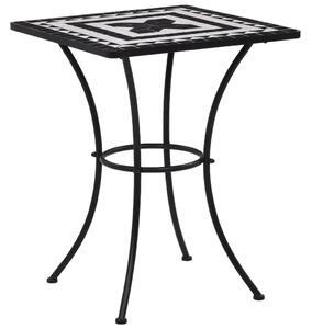 Mosaic Bistro Table Black and White 60 cm Ceramic