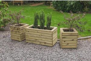 Forest Garden Wooden Linear Square Planter