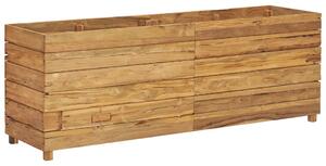 Raised Bed 150x40x55 cm Solid Wood Teak and Steel