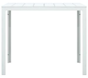 Coffee Table White 78x78x74 cm HDPE Wood Look