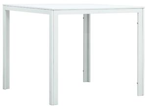47881 Coffee Table White 78x78x74 cm HDPE Wood Look