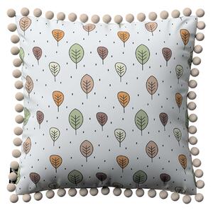 Daisy cushion covers with pom poms