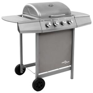Gas BBQ Grill with 4 Burners Silver (FR/BE/IT/UK/NL only)
