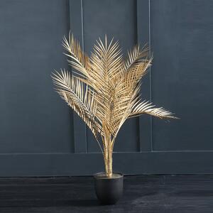Artificial Gold Palm Tree 85cm Gold