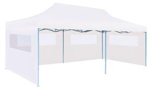 Folding Pop-up Partytent with Sidewalls 3x6 m Steel White