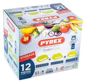 Pyrex Cook & Store 12 Piece Food Storage Set - Green