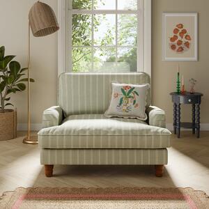 Beatrice Folkstone Stripe Snuggle Chair Folkstone Stripe Sage