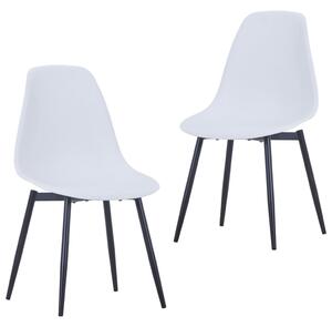 Dining Chairs 2 pcs White PP