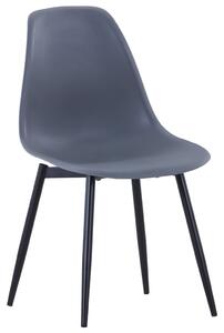 Dining Chairs 4 pcs Grey PP