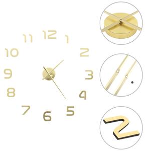 3D Wall Clock Modern Design 100 cm XXL Gold