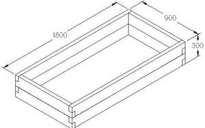 Forest Caledonian Wooden Raised Bed 180 x 90cm