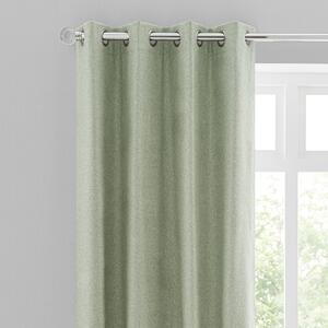 Luna Brushed Blackout Eyelet Curtains