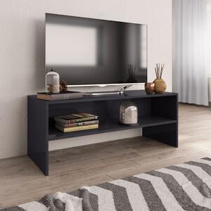 TV Cabinet High Gloss Grey 100x40x40 cm Engineered Wood