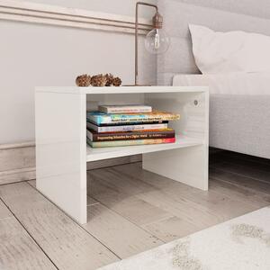 Bedside Cabinet High Gloss White 40x30x30 cm Engineered Wood
