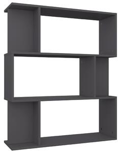 Book Cabinet/Room Divider Grey 80x24x96 cm Engineered Wood