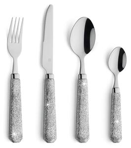 Amefa 24-Piece Cutlery Set Mono Glitter Silver