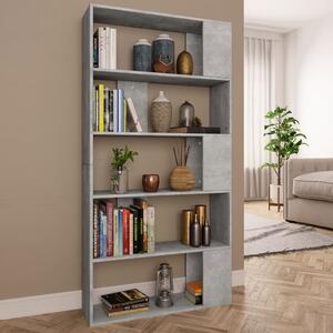 Book Cabinet/Room Divider Concrete Grey 80x24x159 cm Chipboard