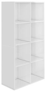 Book Cabinet/Sideboard High Gloss White 66x30x130 cm Engineered Wood