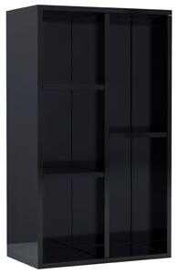 Book Cabinet/Sideboard High Gloss Black 50x25x80 cm Engineered Wood