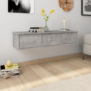 Wall-mounted Drawer Shelf Concrete Grey 88x26x18.5 cm Engineered Wood