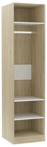 Wardrobe White and Sonoma Oak 50x50x200 cm Engineered Wood