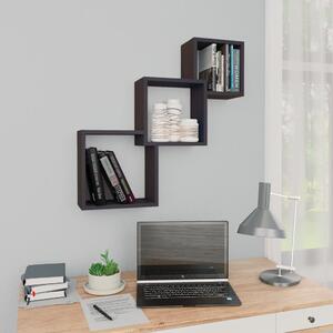 Cube Wall Shelf High Gloss Grey 68x15x68 cm Engineered Wood