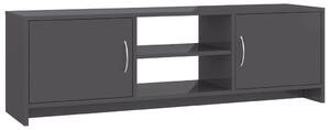 TV Cabinet High Gloss Grey 120x30x37.5 cm Engineered Wood