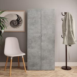 Shoe Cabinet Concrete Grey 80x35.5x180 cm Chipboard