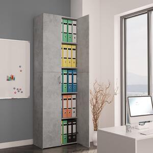 Office Cabinet Concrete Grey 60x32x190 cm Chipboard
