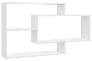 Wall Shelf High Gloss White 104x20x58.5 cm Engineered Wood