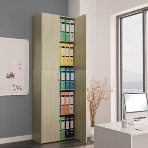 Office Cabinet Sonoma Oak 60x32x190 cm Chipboard