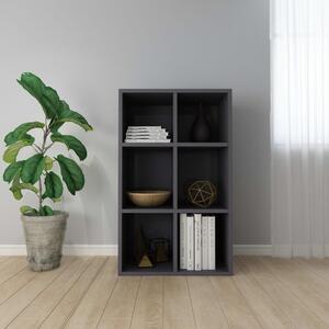 Book Cabinet/Sideboard High Gloss Grey 66x30x97.8 cm Engineered Wood