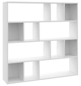Room Divider/Book Cabinet White 110x24x110 cm Engineered Wood