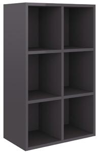 Book Cabinet/Sideboard High Gloss Grey 66x30x97.8 cm Engineered Wood