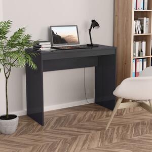 Desk High Gloss Grey 90x40x72 cm Engineered Wood