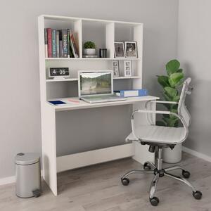 Desk with Shelves White 110x45x157 cm Chipboard