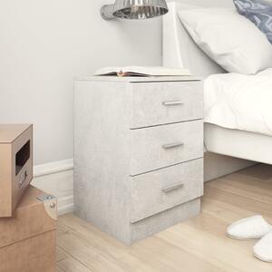 Bedside Cabinet Concrete Grey 38x35x56 cm Engineered Wood