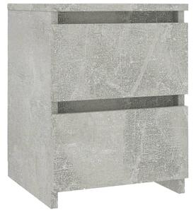 Bedside Cabinet Concrete Grey 30x30x40 cm Engineered Wood